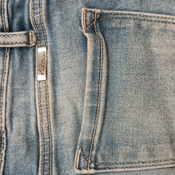 KanCan High Rise Medium Wash Jean Shorts - Picture 7 of 8